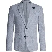 JOOP! Veste de costume 'Hoverest' bleu clair / blanc