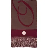 Prohibited Écharpe 'The Swiss Yuppie' marron / rouge cerise