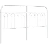 vidaXL Tête de lit de rechange en métal blanc 150 cm