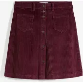 Bonprix Jupe boutonnée en velours côtelé extensible