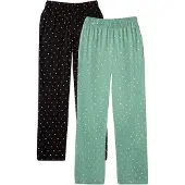 Bonprix Lot de 2 pantalons de pyjama 100% coton