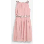 Bonprix Robe en mousseline avec ceinture ornée de sequins