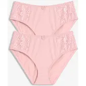 Bonprix Lot de 2 slips maxi avec dentelle