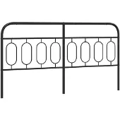 vidaXL Tête de lit de rechange en métal noir 183 cm