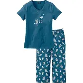 Bonprix Pyjama corsaire à manches courtes