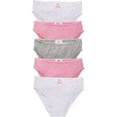 Bonprix Lot de 5 slips coton avec nœud en satin