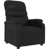 vidaXL Fauteuil relax noir similicuir