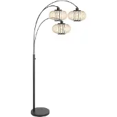 Steinhauer Lampe de pied Sparkled Light avec des capuchons de bambou