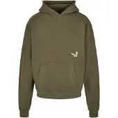 MT Sweat-shirt olive / orange foncé / blanc / coquille d'oeuf