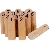 OUTDOOR PLAY Jeu d'extérieur en bois à numéros Kubb