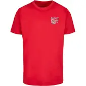 Mister tee T-Shirt 'Keep It 100%' gris / rouge vif