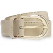 BOSS Ceinture en cuir italien avec boucle dorée