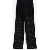 Bonprix Pantalon en dentelle à taille élastiquée