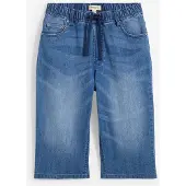 Bonprix Bermuda long en jean, taille extensible, slim