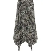 Bonprix Jupe midi asymétrique 100% viscose