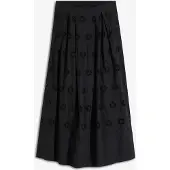 Bonprix Jupe longue en coton avec broderie anglaise