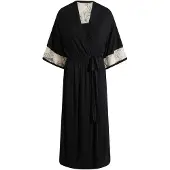 Bonprix Long kimono en viscose avec broderies