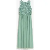 Bonprix Robe longue avec haut brodé de sequins