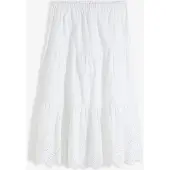 Bonprix Jupe étagée avec broderies anglaises