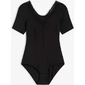 Bonprix Body manches courtes en modal et dentelle