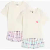 Bonprix Lot de 2 pyjashorts 100% coton