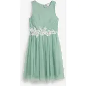 Bonprix Robe midi avec empiècement dentelle