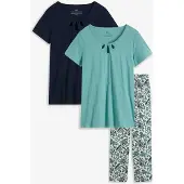 Bonprix Pyjama 100% coton (ens. 3 pces)