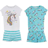 Bonprix Lot de 2 pyjashorts (ens. 4 pces)