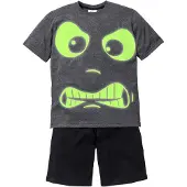 Bonprix Pyjashort à imprimé phosphorescent (ens. 2 pces)
