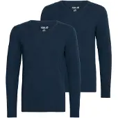!Solid T-Shirt 'Basil' bleu foncé