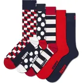 Happy socks Chaussettes 'Classic' bleu marine / rouge / rouge cerise / blanc