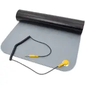 Ifixit Tapis de soudure antistatique - - avec fil de mise à la terre - 1000 x 700 mm - Gris