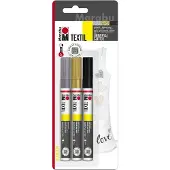 Marabu Peintures textiles à la plume Paillettes (3x)