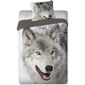 MCU Wildwolf-Bettwäsche 140x200 cm - 100 Prozent Baumwolle