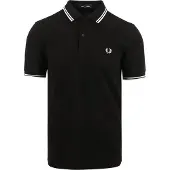 Fred perry pour homme. M3600 Polo Twin Tipped noir (S), Casuel, Coton, Manche courte