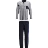 Ceceba Pyjama long marine / bleu marine / blanc cassé
