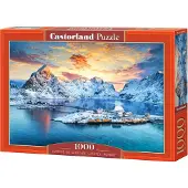Castorland Puzzle Lever de Soleil sur Sakrisoy, Lofoten, Norvège - 1000 pièces