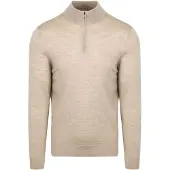 Suitable Pull Mérinos Demi-Zip Sable