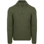 Suitable Pull Demi-Zip Donnegal Tweed Laine Eco Vert