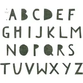 SIZZIX 662707 Kit de gabarits de découpe Alphabet 2