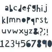 SIZZIX 662708 Kit de gabarits de découpe Alphabet sucette ombre