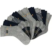 Schiesser Chaussettes gris / orange / noir
