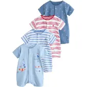 Next Barboteuse / body bleu clair / orange / rouge / blanc