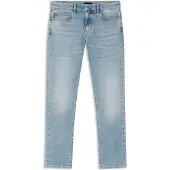 HUGO BOSS pour homme. 50556874 Jeans Delaware slim fit turquoise (34/32), Bleu, Casuel, Coton, Denim