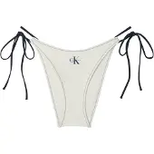 Calvin Klein Lv00q61215 Side Tie Bikini Bottom Blanc M Femme