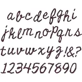 SIZZIX 662709 Kit de gabarits de découpe Alphabet 2