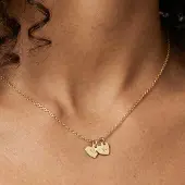 Yoursurprise Collier initiale - Cœur - Or - 2 pièces