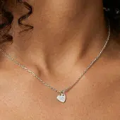 Yoursurprise Collier initiale - Cœur - Argent - 1 pièce