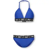 ONLY GIRLS Bikini 'KOGSandy' bleu / noir / blanc