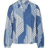 s.Oliver Chemisier bleu cobalt / noir / blanc